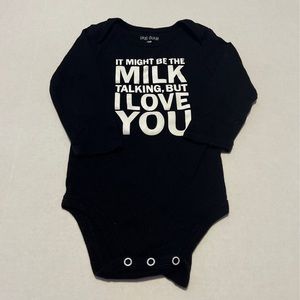 12 month Okie Dokie Onesie Black w/graphics